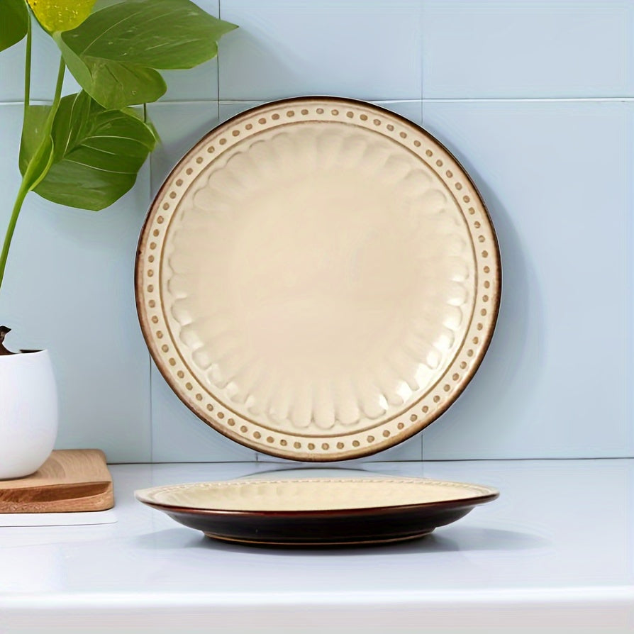 Handmade Ceramic Dinner Plate Roman Holiday Series
