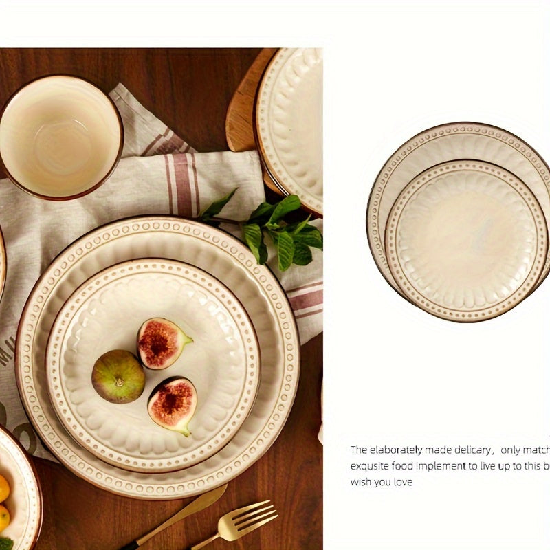 Handmade Ceramic Dinner Plate Roman Holiday Series