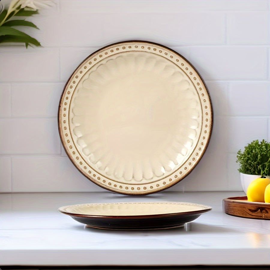 Handmade Ceramic Dinner Plate Roman Holiday Series