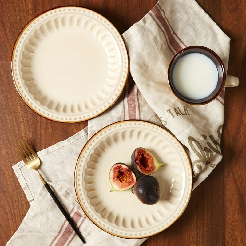 Handmade Ceramic Dinner Plate Roman Holiday Series