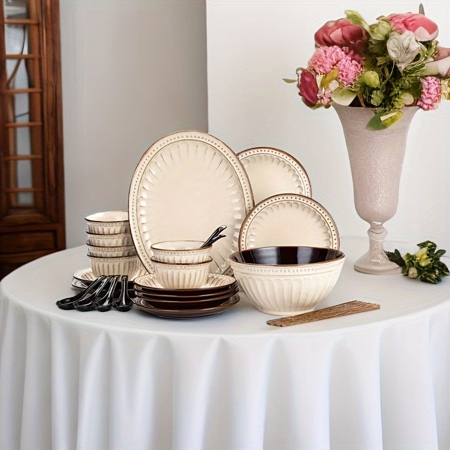Handmade Ceramic Dinner Plate Roman Holiday Series