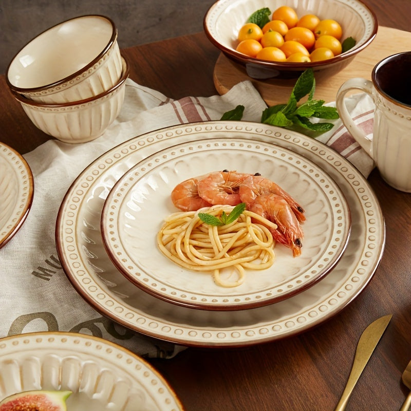 Handmade Ceramic Dinner Plate Roman Holiday Series