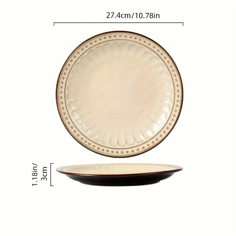 Handmade Ceramic Dinner Plate Roman Holiday Series