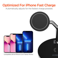 HyperGear MaxCharge 3-in-1 MagSafe Wireless Charging Stand for Phones