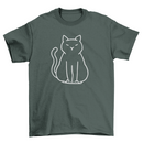 Minimalist cat t-shirt