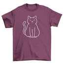 Minimalist cat t-shirt