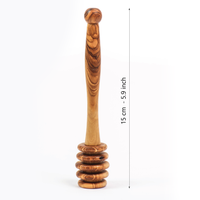 Handmade Olive Wood Honey Dipper | Eco-Friendly Honey Drizzler