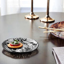 DAMASK Black Velvet Gilded Glass Canapé Plates