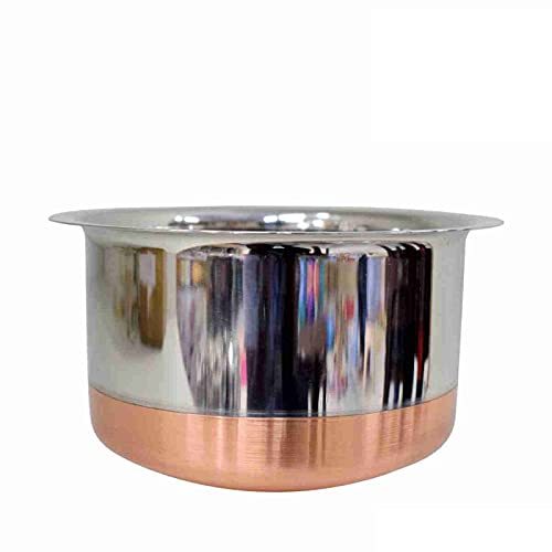 Steel Patila for cooking with copper base (3L)   Size 10X10 CM  Color