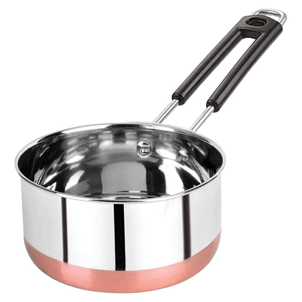 Stainless Steel Copper Bottom Milk Pan(1500 ml) Size 15X15 CM  Color