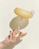 Jelly Bean Wine Glass - Whimsical Eclectic Dopamine Cocktail Coupe